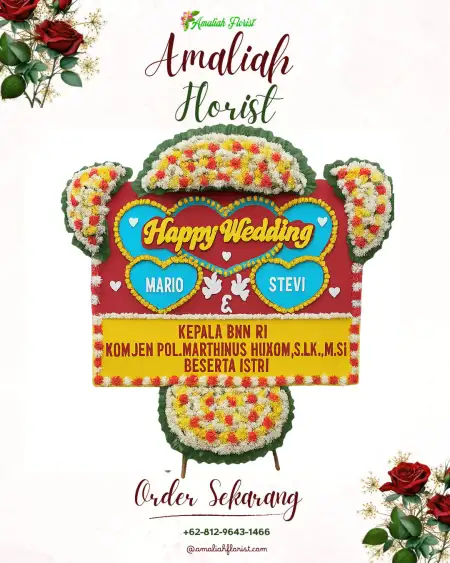 Papan Bunga Pernikahan Kedaton